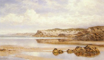 La marea entrante Porth Newquay paisaje Benjamin Williams Leader Beach Pinturas al óleo
